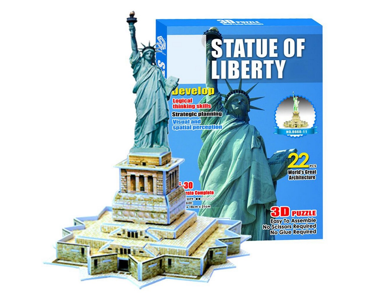 3D Dėlionė "Laisvės statula"